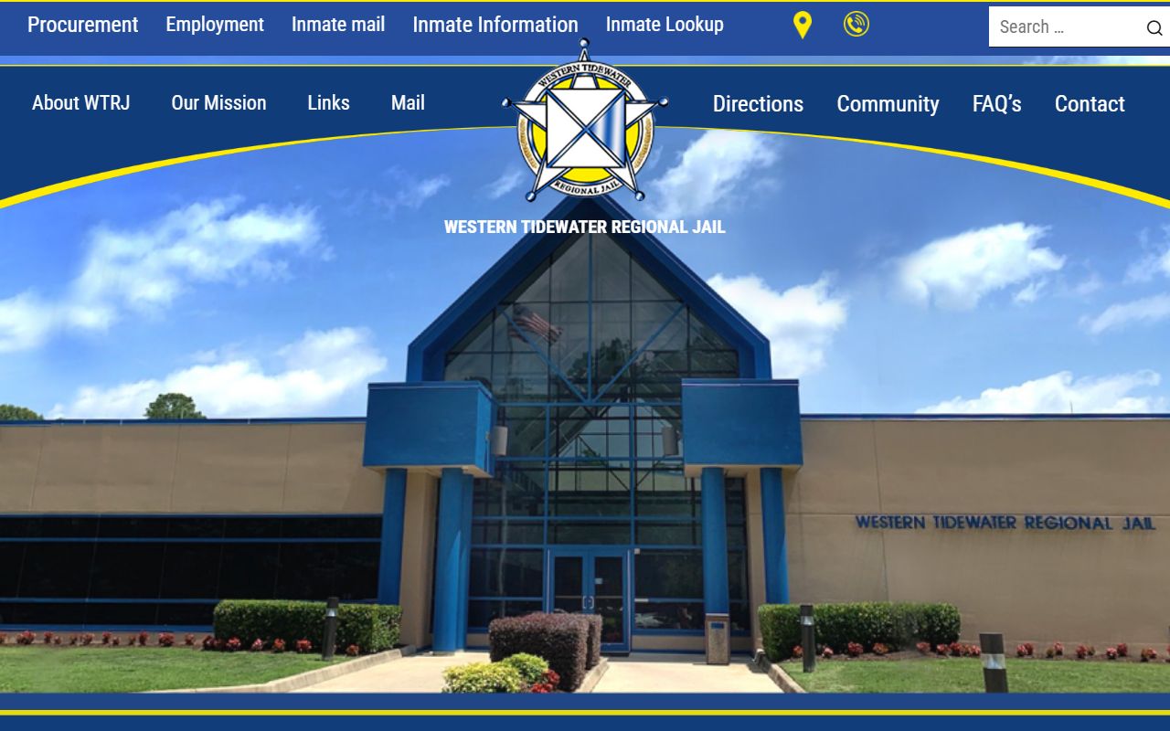 Western Tidewater Regional Jail Hampton County roster search homepage